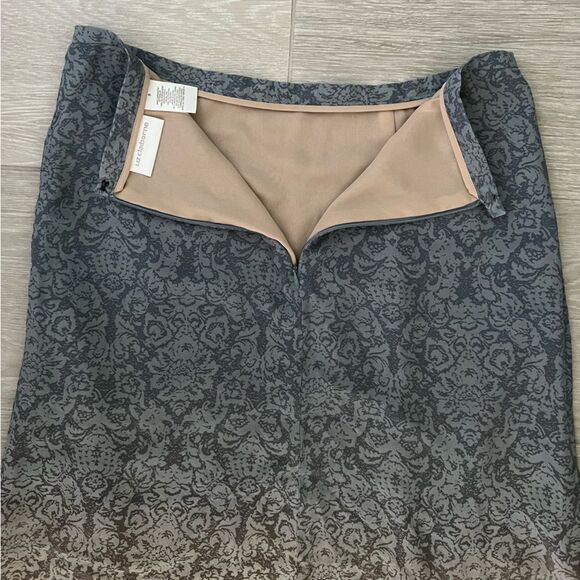 Liz Claiborne 100% Silk Skirt Lace Ombré print Zipper Back A-line size 8 - Picture 7 of 7